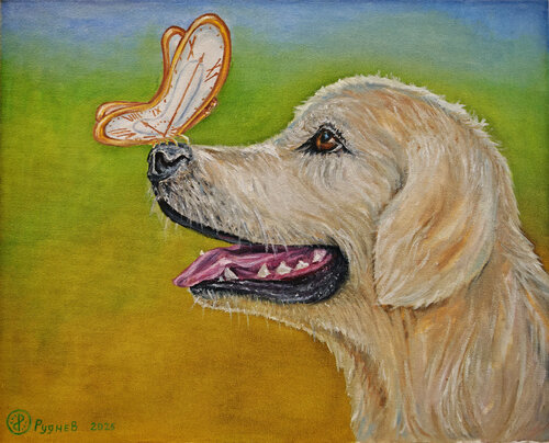 Time for kindness van Konstantin Rudnev, Schilderij te koop op Singulart
