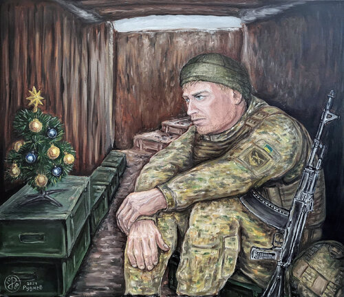 New year wish di Konstantin Rudnev, Pittura in vendita su Singulart
