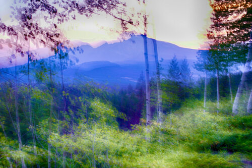 Twilight Falls, Rocky Mountains, Alberta 2021 © Motty Levy di Motty Levy, Fotografia in vendita su Singulart