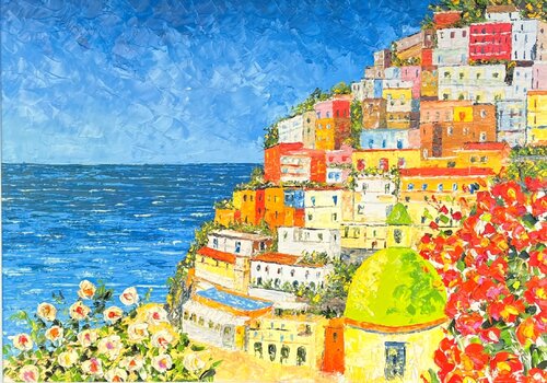 Positano par Massimo Spolon, Peinture en vente sur Singulart