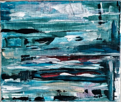 Brume d"ardoise van Christine HILARIUS, Schilderij te koop op Singulart