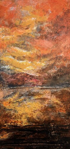Rote Stunde de Sandra Homberg, Pintura a la venta en Singulart
