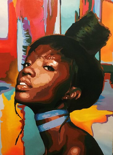 Victoria - waterfall spirit di Nana Artamonova, Pittura in vendita su Singulart