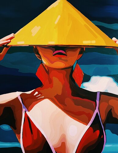 Hiding from the sun di Nana Artamonova, Pittura in vendita su Singulart
