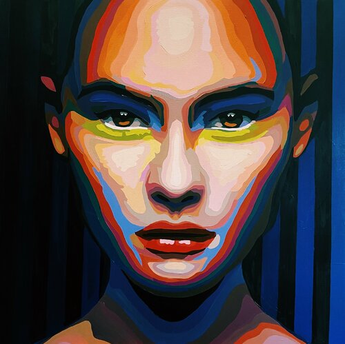 Geometry of chance van Nana Artamonova, Schilderij te koop op Singulart