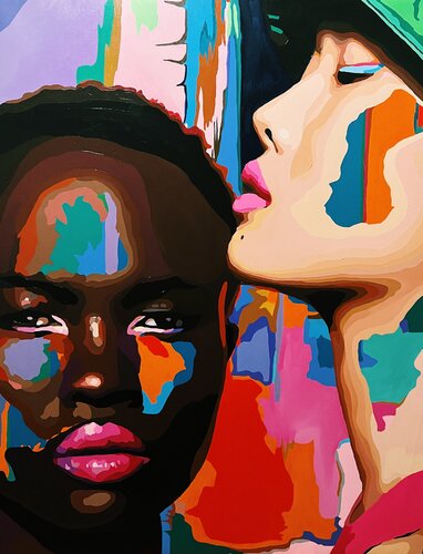 Interaction di Nana Artamonova, Pittura in vendita su Singulart