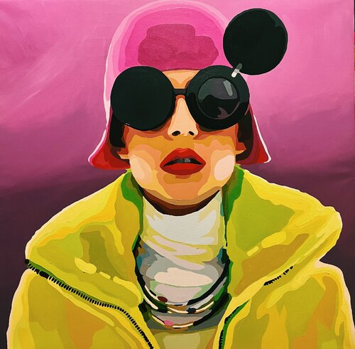 Pink hat van Nana Artamonova, Schilderij te koop op Singulart