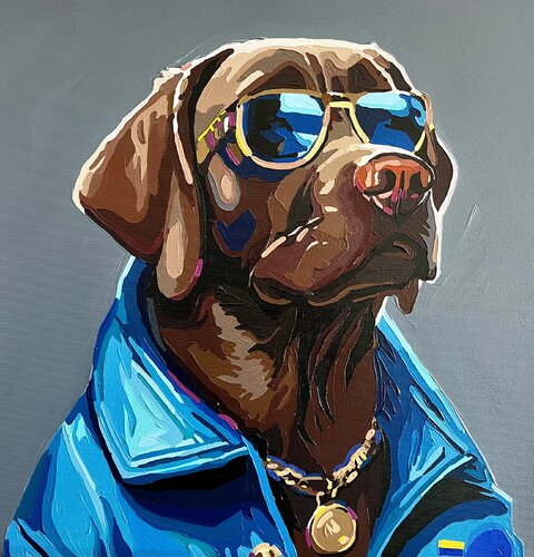 Fernando el inteligente van Nana Artamonova, Schilderij te koop op Singulart