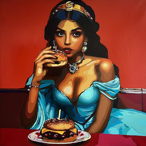 Burgers Instead of Palaces di Nana Artamonova, Pittura in vendita su Singulart