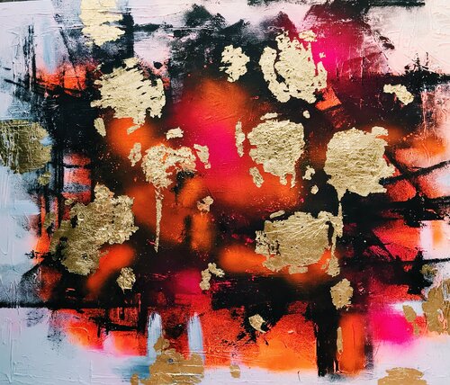 Golden roses di Nana Artamonova, Pittura in vendita su Singulart