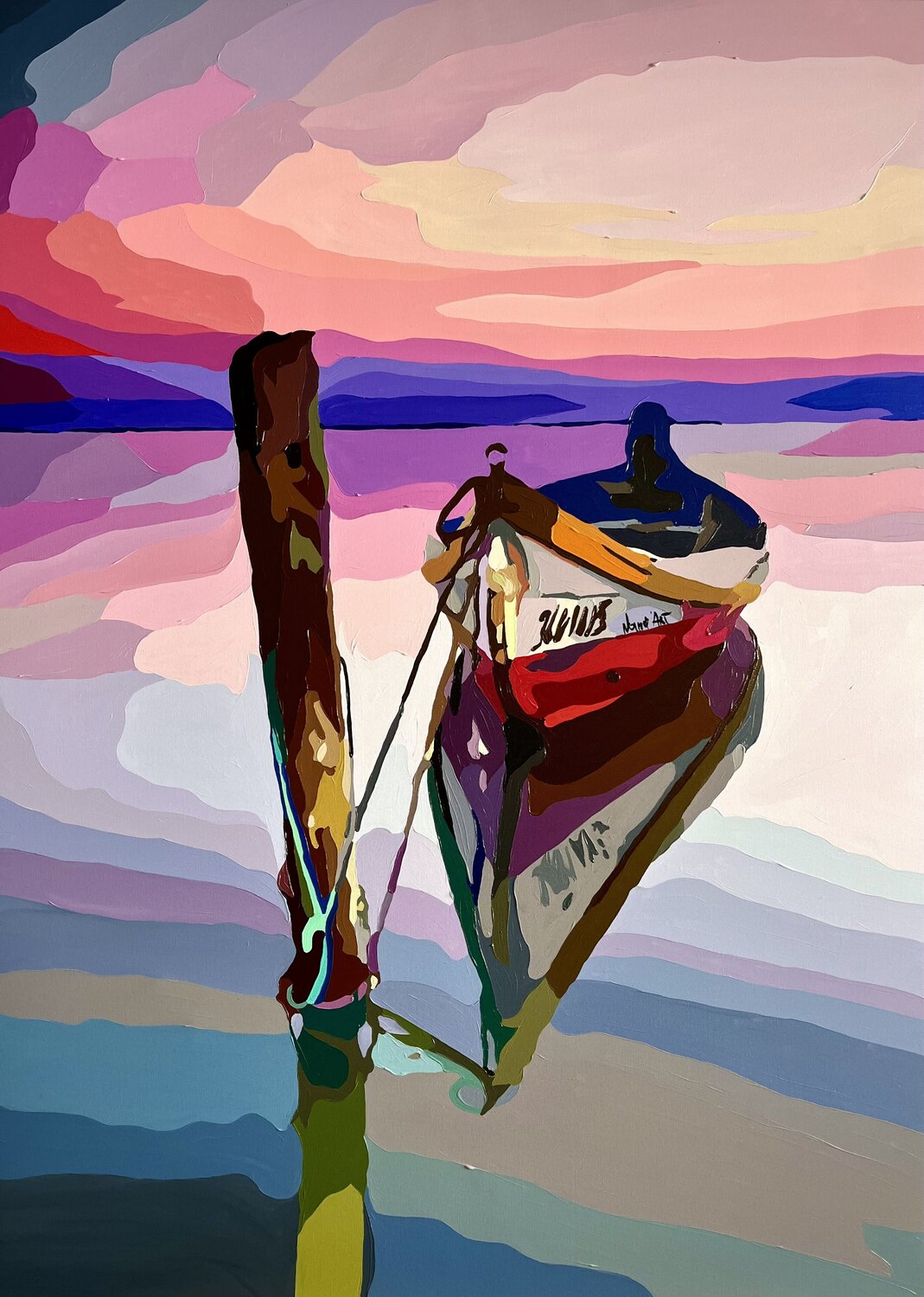 "Pink Dawn at the Pier" Nana Artamonova