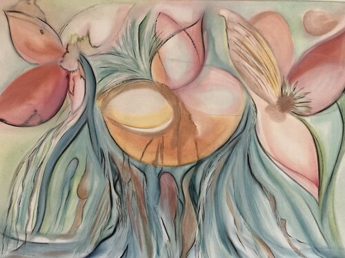 Lotusblüten im Sonnenlicht..... van Gudy Steinmill-Hommel, Schilderij te koop op Singulart