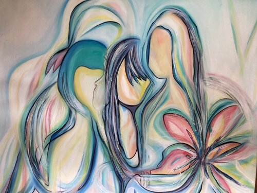 Familienaufstellung van Gudy Steinmill-Hommel, Schilderij te koop op Singulart