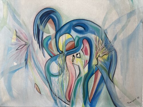 Tänzerin und Elefant van Gudy Steinmill-Hommel, Schilderij te koop op Singulart