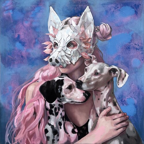 Tres Perras van Gema Alvaro, Schilderij te koop op Singulart