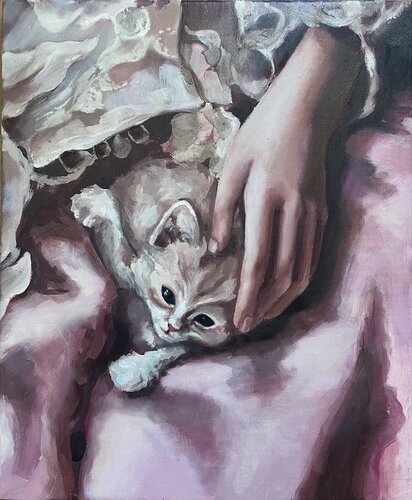 Gatito barroco di Gema Alvaro, Pittura in vendita su Singulart