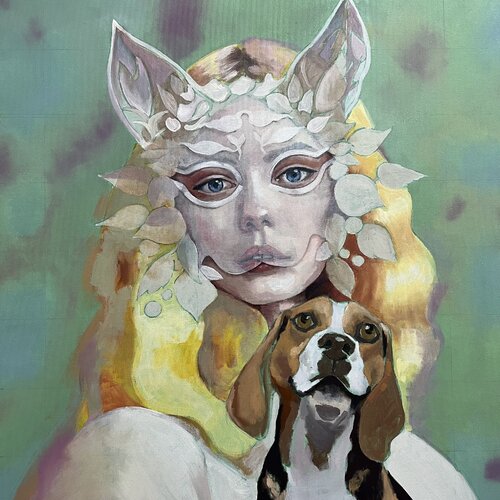 Contigo al fin del mundo van Gema Alvaro, Schilderij te koop op Singulart