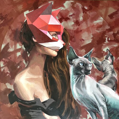 Catactivist Origami van Gema Alvaro, Schilderij te koop op Singulart