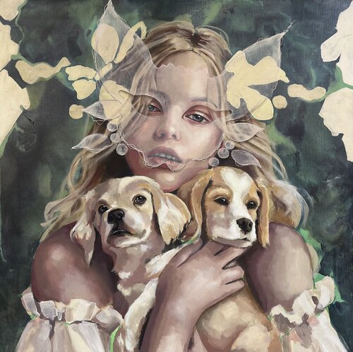 MIS PERRAS II van Gema Alvaro, Schilderij te koop op Singulart