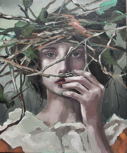 Juana Cautiva. AUSENTE van Gema Alvaro, Schilderij te koop op Singulart