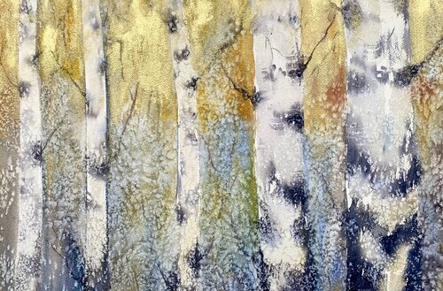 Goldene Herbst von Jelena Nemeth, Werk auf Papier kaufen auf Singulart