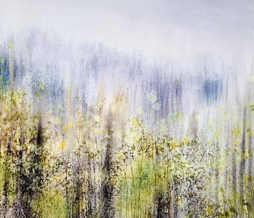 Frühling in die Bergen. di Jelena Nemeth, Opera su carta in vendita su Singulart