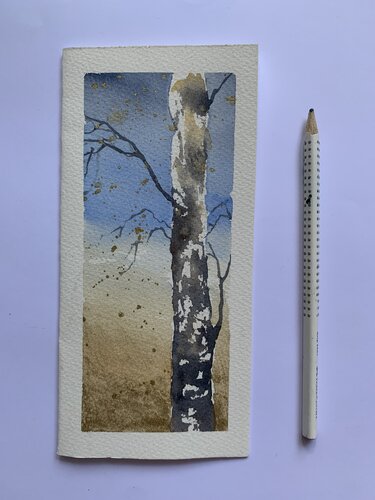 Landschaft  Postkarte van Jelena Nemeth, Werk op papier te koop op Singulart