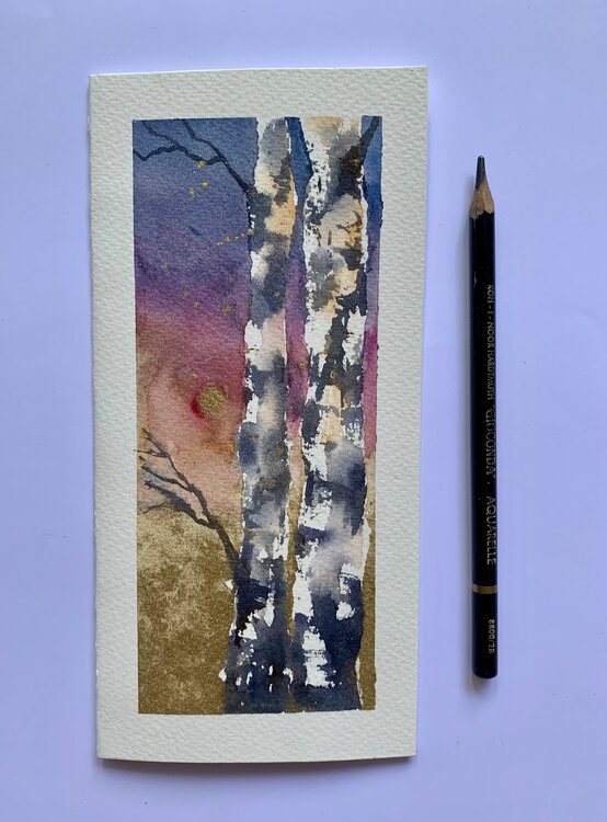 Landschaft  Postkarte Jelena Nemeth