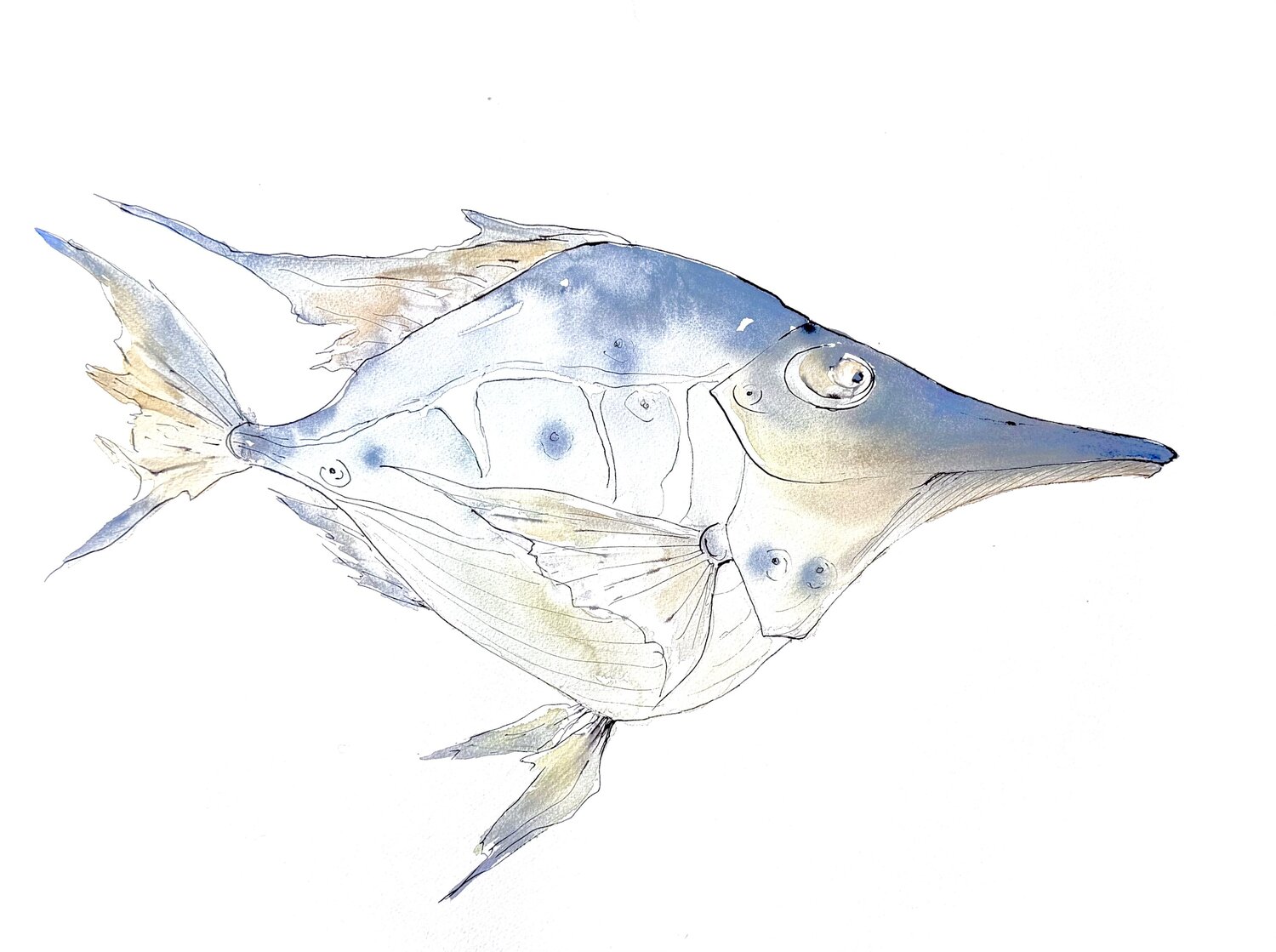 Bild Nr.: 3, Serie: “ Nur die tote Fische schwimmen mit dem Strom!” Jelena Nemeth Original painting for sale