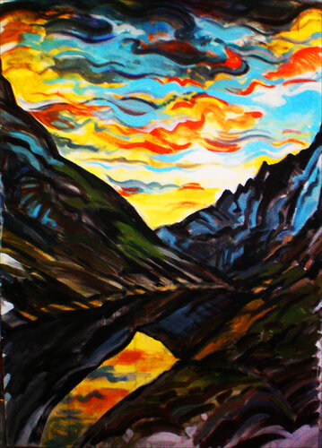 Dark Valley von Martin Andreas Kuster, Malerei kaufen auf Singulart