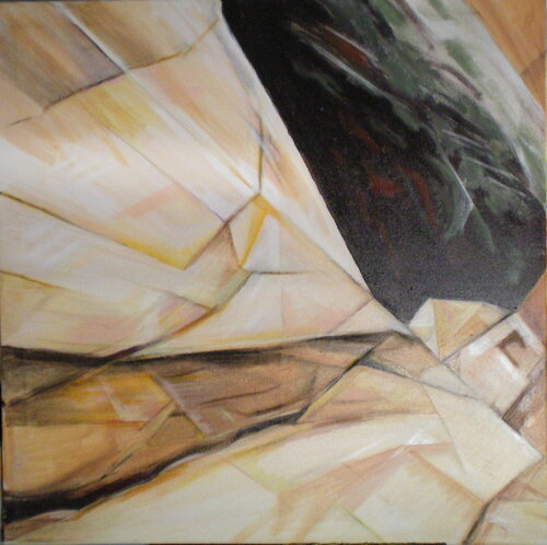 Big rock at the shores of Lake Superior. Detail. Martin Andreas Kuster