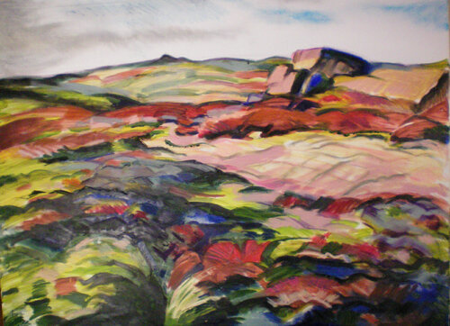 The Peaks in bloom van Martin Andreas Kuster, Schilderij te koop op Singulart