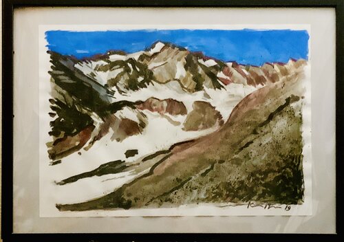 Swiss Alps Study 4 by Martin Andreas Kuster, Painting for Sale on Singulart