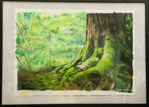 Mossy Roots by Martin Andreas Kuster, Painting for Sale on Singulart