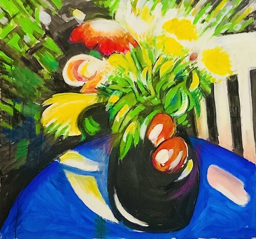 Summer bouquet van Martin Andreas Kuster, Schilderij te koop op Singulart
