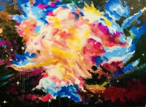 Deep space landscape 2 von Martin Andreas Kuster, Malerei kaufen auf Singulart