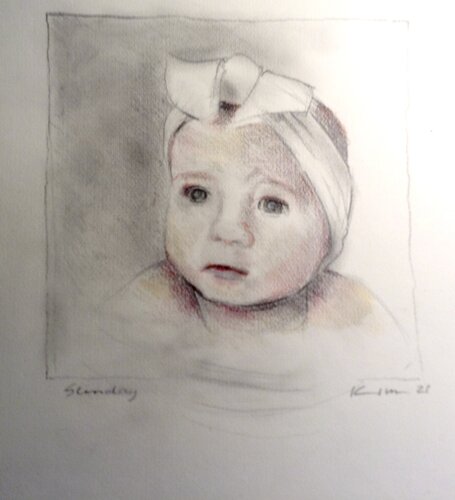 Baby Sunday van Martin Andreas Kuster, Tekening te koop op Singulart