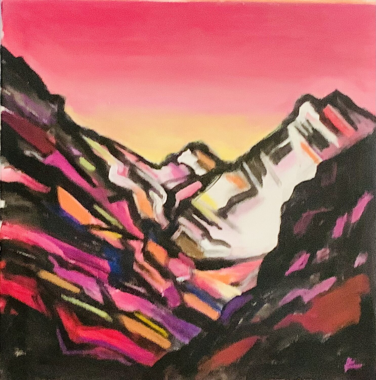Alps 3 ALL THREE IN THE SERIES FOR CFR. 1450 Martin Andreas Kuster Originalgemälde zu verkaufen
