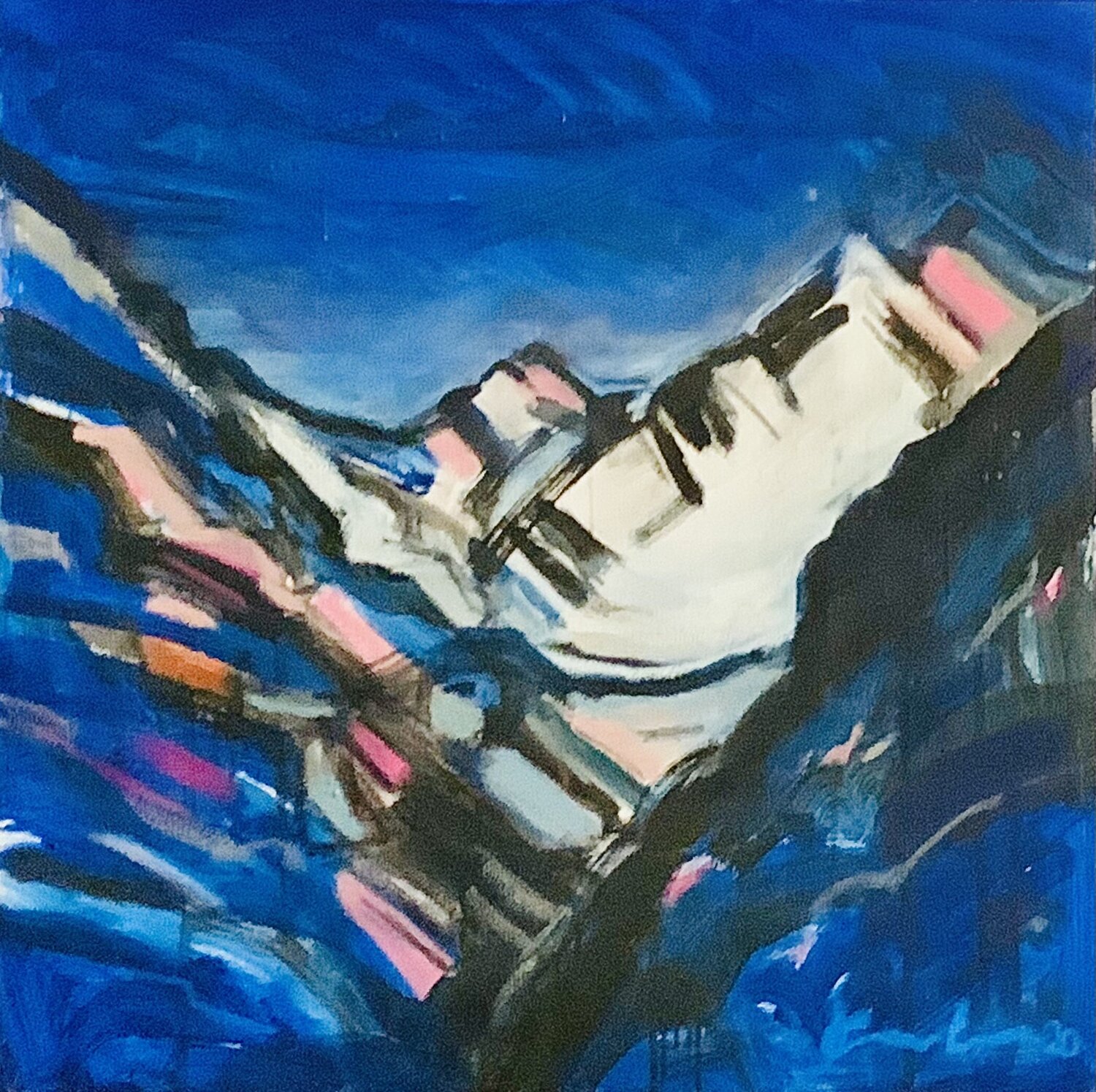 Alps 2 ALL THREE IN THE SERIES FOR CFR.1450 Martin Andreas Kuster Originalgemälde zu verkaufen