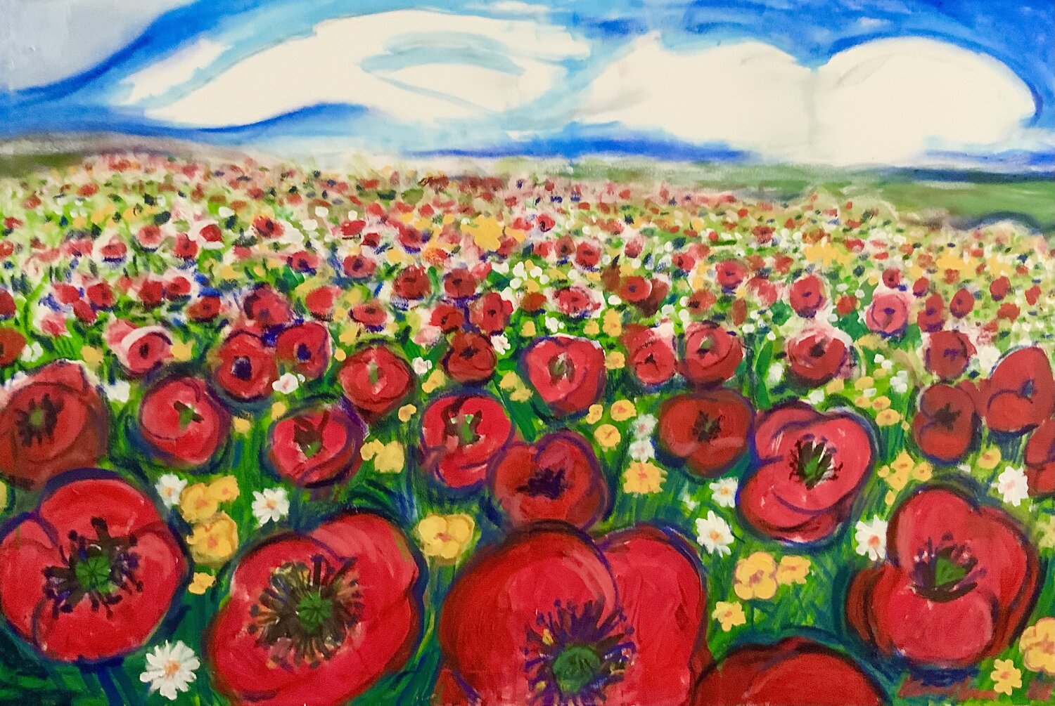 The Field of Dreams Martin Andreas Kuster Origineel schilderij te koop