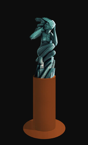 FIGURA SULLA ROCCIA van Antonio Mastrorocco, Beeldhouwwerk te koop op Singulart