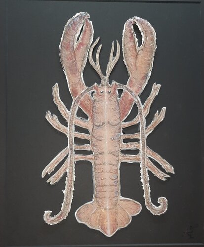 Hummer. Assemblage im Objektrahmen. by Alexandra Zeillinger (DisegniSandra), 종이 for Sale on Singulart