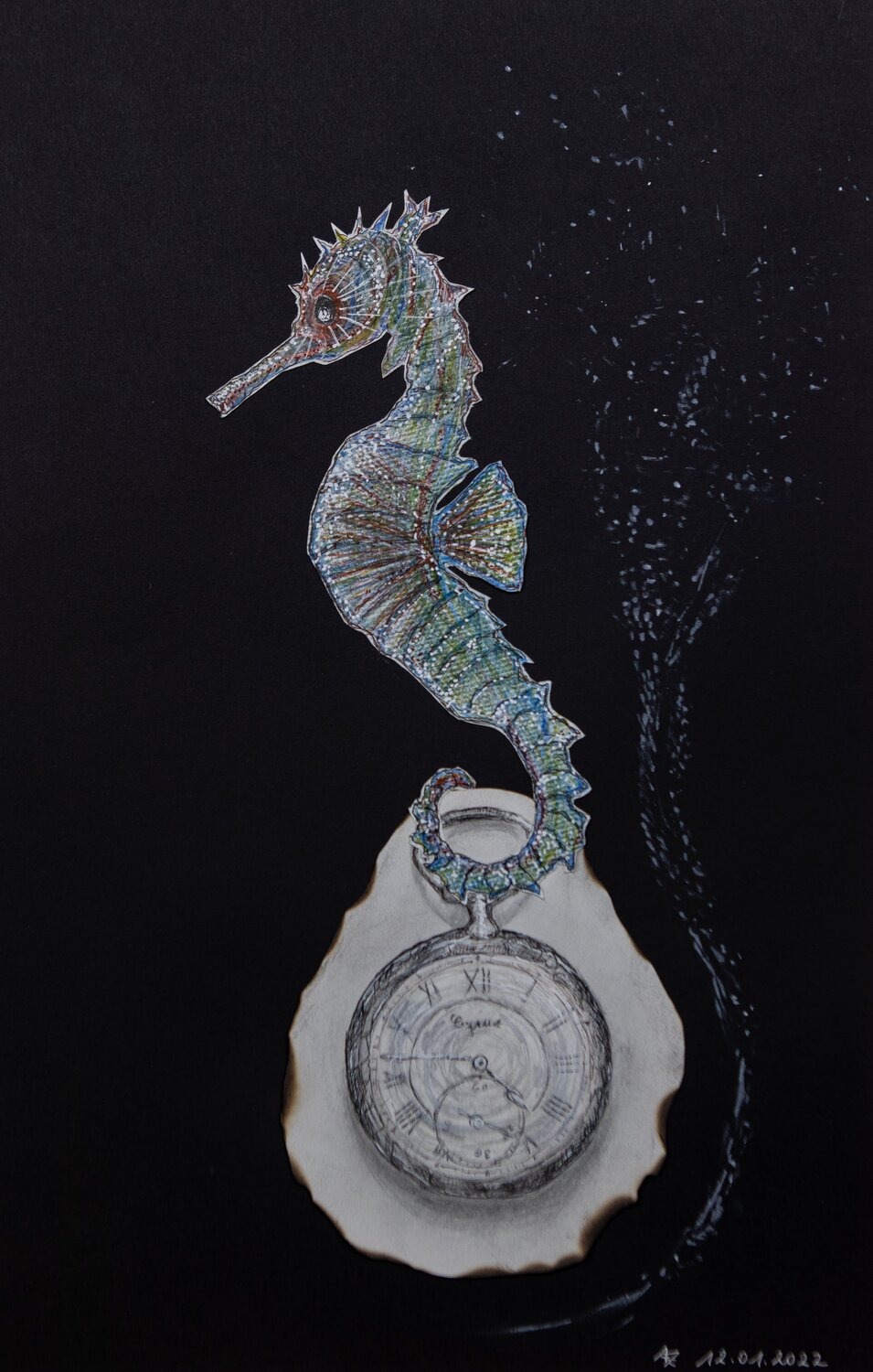 Seepferdchen (Großvaters Uhr) Alexandra Zeillinger (DisegniSandra)