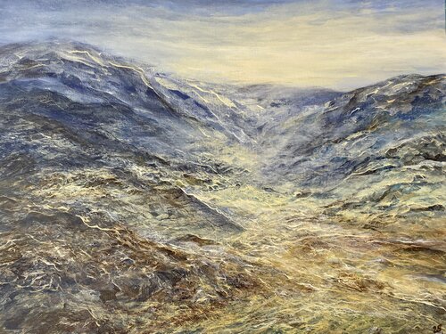 Coloured Mountains par Ulrike Schmelter, Peinture en vente sur Singulart