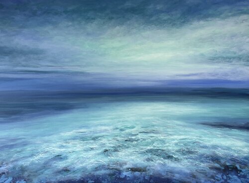 Turquoise Sea par Ulrike Schmelter, Peinture en vente sur Singulart