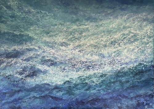 Bailando con el Mar van Ulrike Schmelter, Schilderij te koop op Singulart