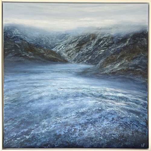 Fjord in Mist van Ulrike Schmelter, Schilderij te koop op Singulart