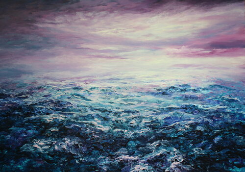 Magenta Skies van Ulrike Schmelter, Schilderij te koop op Singulart