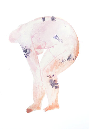 Body Remembers Year 1994 van olesya gonserovskaya, Schilderij te koop op Singulart