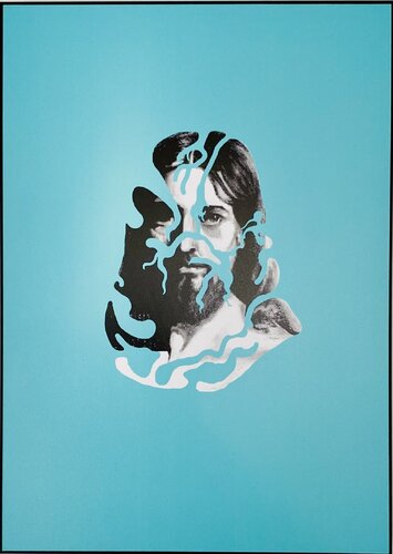 Reclaiming the Childlike Faith The Face of Jesus #Blue by Dale Pattenden, デジタル for Sale on Singulart
